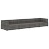 vidaXL Patio Sofa Grey poly rattan, Dark grey cushions