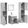 vidaXL Bathroom Furniture Set Concrete Gray, White