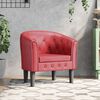 vidaXL Tub Chair Wine Red Faux Leather