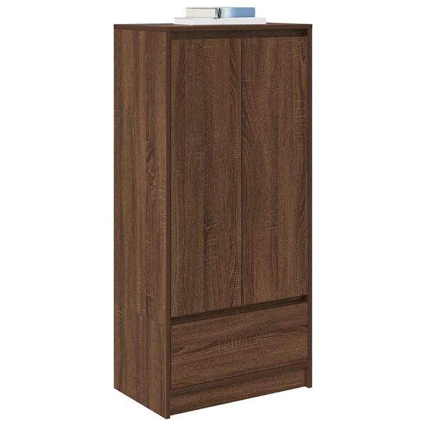 vidaXL Cabinet Brown Oak Engineered Wood 21.9 x 13.4 x 47.0 in