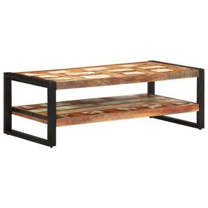 vidaXL Coffee Table Mixed Solid reclaimed wood and powder-coated iron