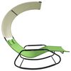 vidaXL Double Sun Lounger Green and cream