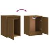 vidaXL TV Cabinet Set of 3 Honey brown Solid pinewood Medium