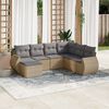 vidaXL Garden Sofa Set Beige, Light Grey