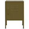 vidaXL Nightstand Set of 2 Olive Green Steel Compact