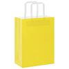 vidaXL Paper Bags 250 pcs with Handles Yellow 21x11x28 cm