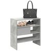 vidaXL Shoe Rack Set of 2 Concrete Grey Engineered Wood Stackable