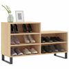 vidaXL Shoe Cabinet Sonoma oak Engineered wood, metal Standard