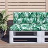 vidaXL Pallet Cushion Leaf Pattern Fabric (100% polyester)