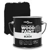 vidaXL Wood Paint Black 6.50 x 6.50 x 6.26 in Wall Print