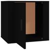 vidaXL Bedside Cabinet Black Engineered Wood Medium Bedside Cabinet