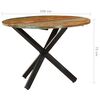 vidaXL Dining Table Multicolor Solid reclaimed wood, Powder-coated steel
