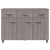 vidaXL Sideboard Light Grey Solid Pine Wood Medium Sideboard