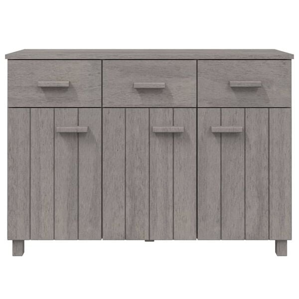 vidaXL Sideboard Light Grey Solid Pine Wood Medium Sideboard