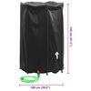 vidaXL Water Tank Black PVC Large Foldable Water Tank Cylindrical