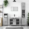 vidaXL Bathroom Furniture Set Concrete Gray Engineered Wood, Iron