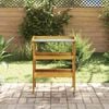 vidaXL Potting Bench Natural wood color Solid acacia wood with zinc liner
