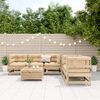 vidaXL 6 Piece Patio Lounge Set with Cushions Solid Wood Pine