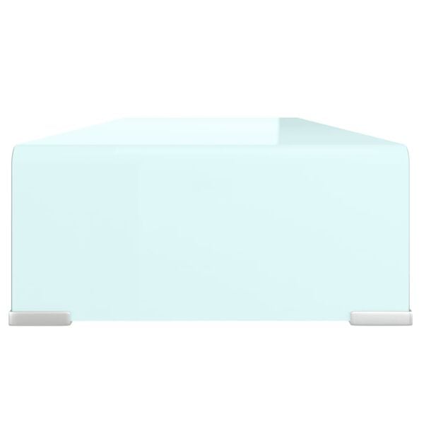 vidaXL TV Stand Green Tempered Glass Sleek TV Stand Rectangular