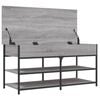 vidaXL Shoe Bench Grey Sonoma Engineered Wood, Metal Medium