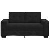 vidaXL Loveseat Sofa Black Velvet (100% polyester), Plywood, Steel, Plastic