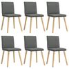 vidaXL Dining Chair Set of 6 Dark Gray