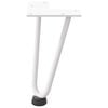 vidaXL Hairpin Table Leg White Solid powder-coated steel 7.9 in height