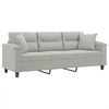 vidaXL 3-seater Sofa Light gray