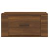 vidaXL Wall-mounted Bedside Cabinet Set of 2 Brown oak Engineered wood