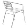 vidaXL Stackable Chair Set of 2 Silver Aluminum Standard Stackable