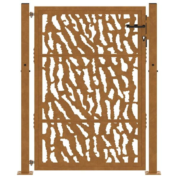 vidaXL Garden Gate 39.4x59.1" Weathering Steel Trace Design