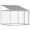 vidaXL Dog Cage Grey Galvanized Steel 26.2x6.6x6.6 ft Dog Cage