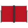 vidaXL Retractable Side Awning Red 100% polyester with PU coating