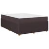 vidaXL Bed Frame with Mattress Dark brown 55.1" x 78.7" fabric
