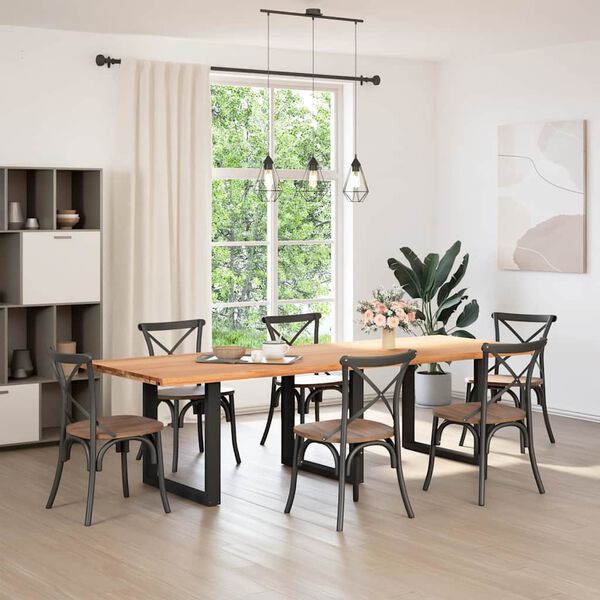 vidaXL Table Top Light brown Solid oak wood Large Durable Table Tops