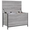 vidaXL Storage Bench Grey Sonoma Engineered wood, Metal Medium