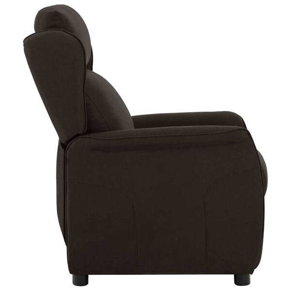 vidaXL Recliner Chair Dark brown 67.5 x 93.5 x 101.5 cm fabric