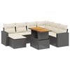 vidaXL Garden Sofa Set Black PE rattan 8 Piece Set Modular