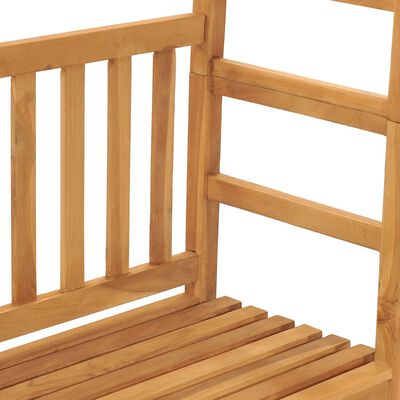 vidaXL Patio Bench with Pergola 45.3" Solid Teak Wood