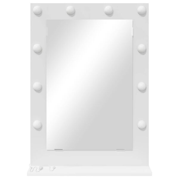 vidaXL Vanity Mirror with Mirror White 27.56 x 19.69 x 7.09 in
