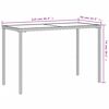 vidaXL Garden Table Grey Poly Rattan, Tempered Glass, Powder-Coated Steel