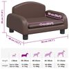 vidaXL Dog Bed Brown 50x40 x 11.8 " Faux Leather