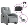 vidaXL Electric Stand Up Massage Recliner Chair Light grey