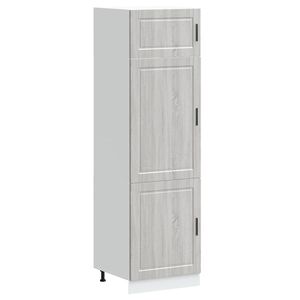 vidaXL Kitchen Cupboard Grey Sonoma Engineered Wood Tall Adjustable Feet