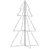 vidaXL Christmas Cone Tree Cold white Metal 38.6 x 59.1 in