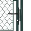 vidaXL Garden Gate Steel 39.4x78.7" Green