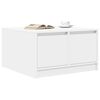 vidaXL Coffee Table White Engineered wood 27.8 x 27.6 x 15.7 in