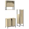 vidaXL Bathroom Furniture Set Sonoma Oak Engineered Wood Medium