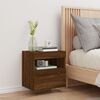 vidaXL TV Wall Cabinet Brown Oak Engineered Wood Modern Floating TV Unit