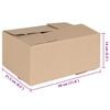 vidaXL Folding Box 50 pcs Natural 11.81 x 8.46 x 5.51 in Cardboard